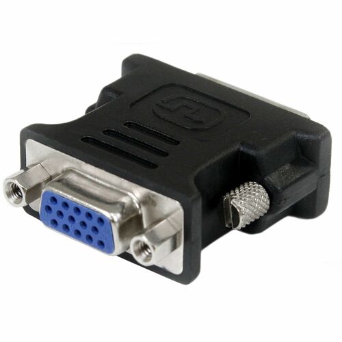 Adaptateur VGA mâle vers femelle de couleur noire avec connecteurs métalliques.