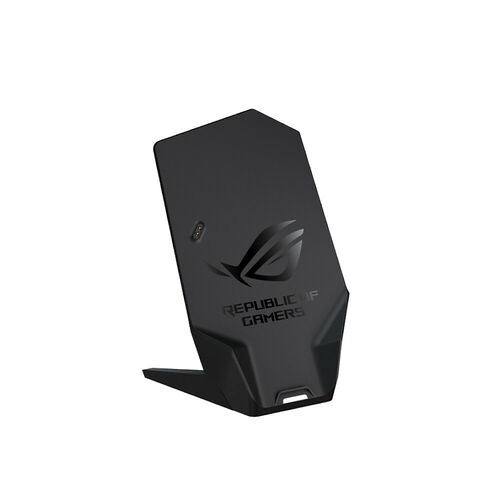 Support de casque noir avec le logo Republic of Gamers.