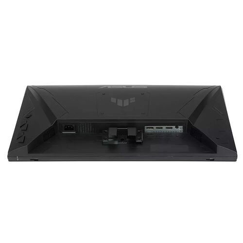 Vue arrière d'un écran Asus noir montrant les ports de connexion, notamment un port HDMI et des ports USB.