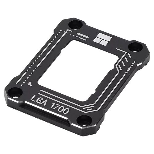 Support de fixation pour processeur LGA 1700 de couleur noire avec des motifs gravés.