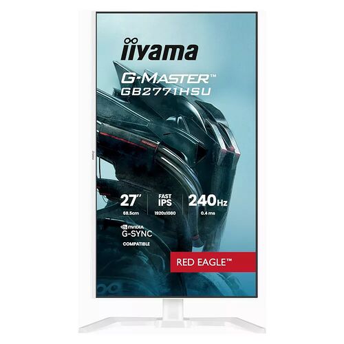Écran de gaming Iiyama G-Master de 27 pouces avec dalle IPS, taux de rafraîchissement de 240Hz et compatibilité NVIDIA G-Sync.
