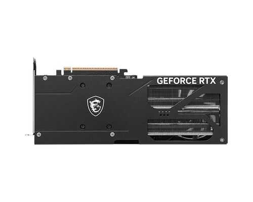 Carte graphique MSI GeForce RTX noire avec un dissipateur thermique imposant et le logo MSI visible sur le côté.