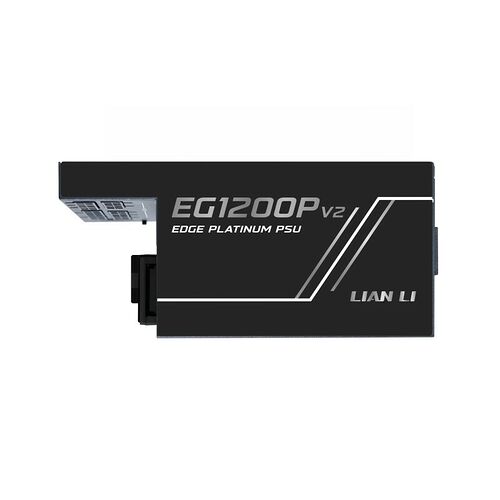 Bloc d'alimentation Lian Li Edge Platinum PSU de couleur noire.