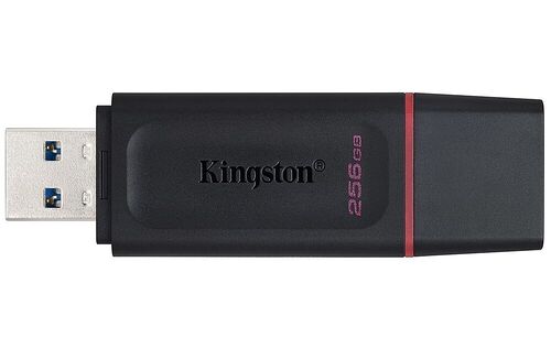 Clé USB Kingston de 256 Go de couleur noire.