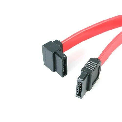 Startech Câble SATA coudé - Rouge - 46 cm