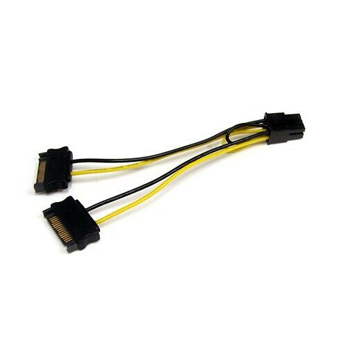 Câble adaptateur alimentation SATA vers PCI-E 6 broches Startech - 15 cm