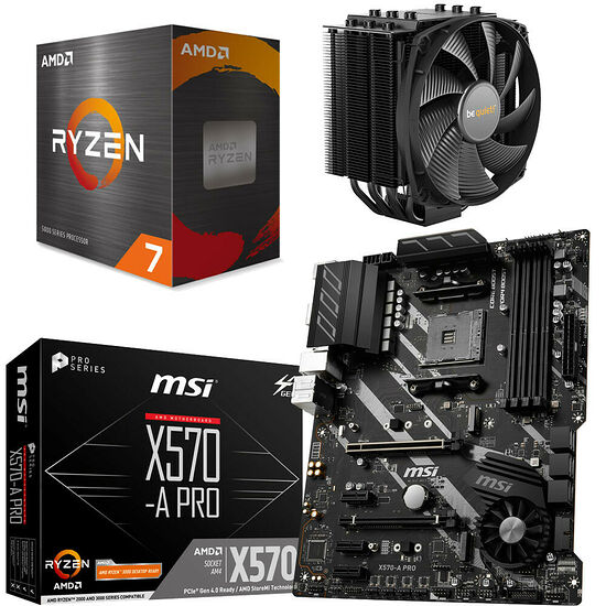Kit évo Ryzen 7 5800X (3.8 GHz) + MSI X570-A PRO + Dark Rock 4