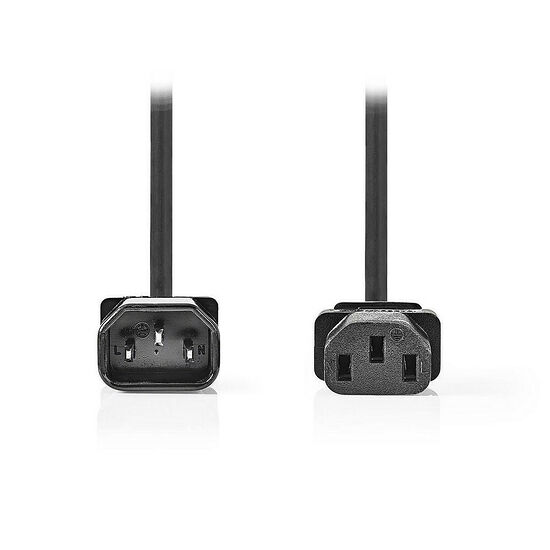 Rallonge d'alimentation PC - 2 mètres - Noir - Nedis