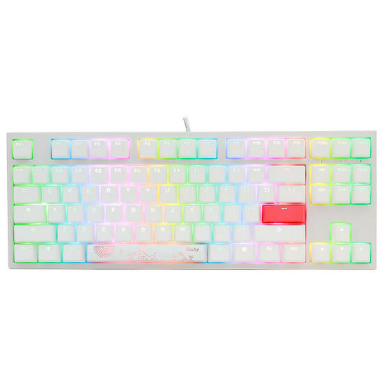 Ducky Channel One 2 TKL RGB Blanc (Cherry MX RGB Blue) (AZERTY)