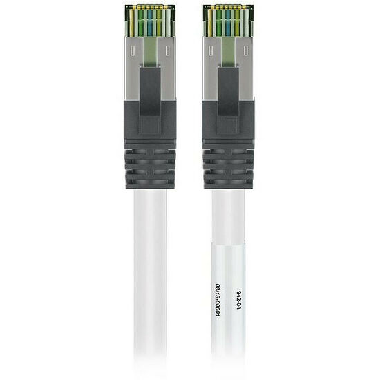 Câble ethernet RJ45 Cat 8.1 S/FTP - Blanc - 50 cm - Goobay