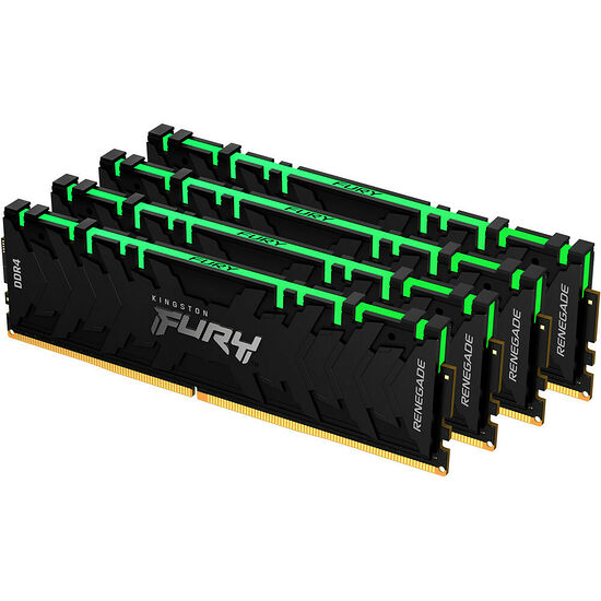 DDR4 Kingston Fury Renegade RGB - 32 Go (4 x 8 Go) 3200 MHz - CAS 16