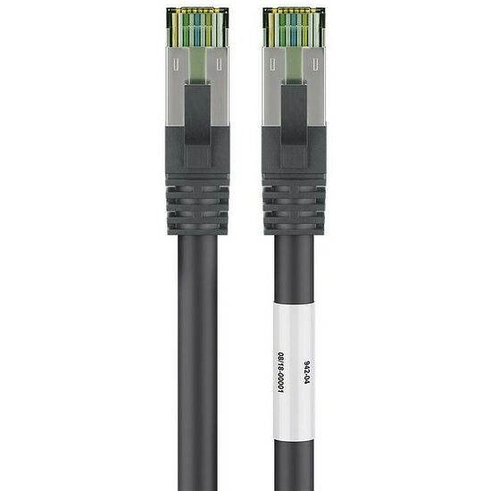 Câble ethernet RJ45 Cat 8.1 S/FTP - Noir - 2 mètres - Goobay