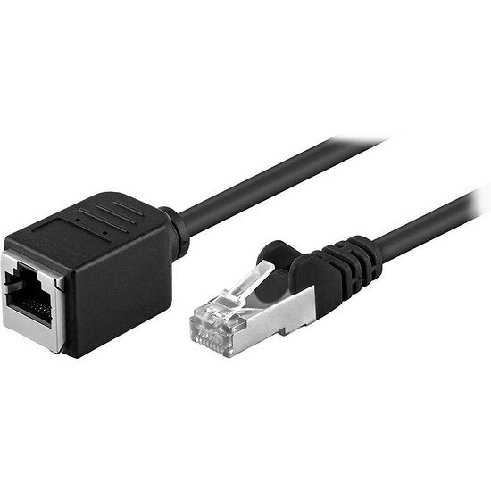 Goobay Rallonge RJ45 CAT5e F/UTP - Noir - 1 m