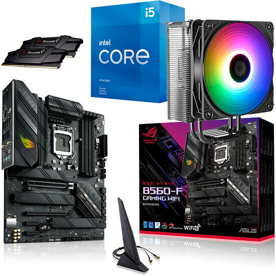 Kit évo Core i5-11400F + Asus ROG STRIX B560-F GAMING WIFI + VT120 ARGB + 16 Go