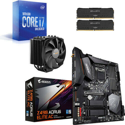 Kit évo Core i7-10700K + GIGABYTE Z490 AORUS ELITE AC + Dark Rock 4 + 16 Go