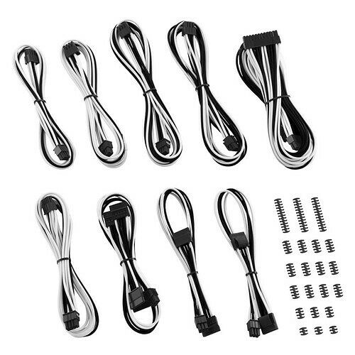 CableMod Classic ModMesh RT-Series Asus ROG, Seasonic & Fox Spirit - Blanc/Noir