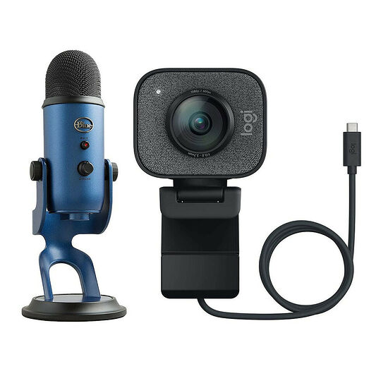 Logitech StreamCam (Noir) + Blue Microphones Yeti (Bleu Nuit)