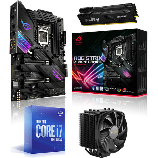 Kit évo Core i7-10700K + ASUS ROG STRIX Z490-E GAMING + Dark Rock 4 + 16 Go