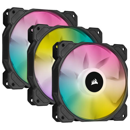 Corsair SP120 RGB Elite - Noir - 120 mm (Pack de 3) + Lighting Node Core