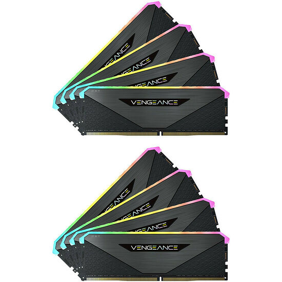 DDR4 Corsair Vengeance RGB RT Noir - 256 Go (8 x 32 Go) 3200 MHz - CAS 16
