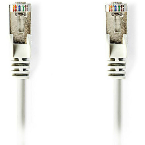 Câble ethernet RJ45 CAT5e SF/UTP - Blanc - 1 mètre - Nedis