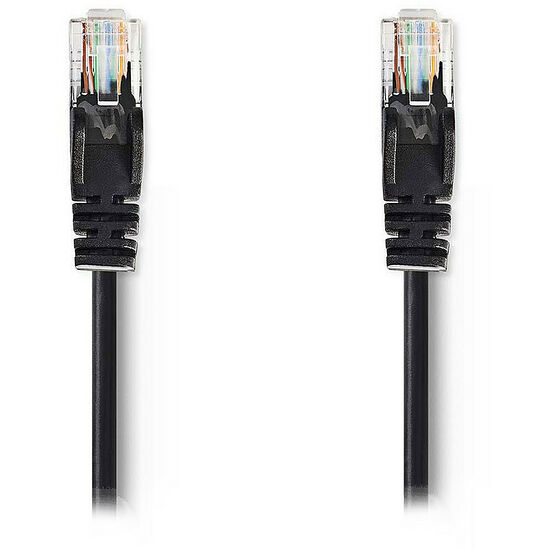 Câble ethernet RJ45 CAT5e U/UTP - Noir - 2 mètres - Nedis