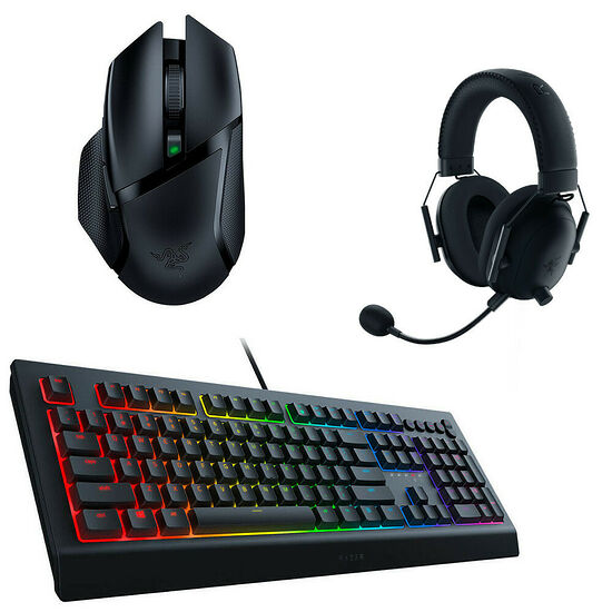 Razer Basilisk X HyperSpeed + Razer Blackshark V2 Pro + Razer Cynosa V2 (AZERTY)
