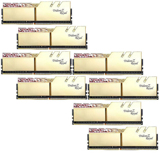 DDR4 G.Skill Trident Z Royal Or - 128 Go (8 x 16 Go) 3200 MHz - CAS 14
