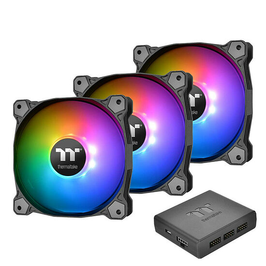 Thermaltake Pure Plus 12 LED RGB - 120 mm (Pack de 3)