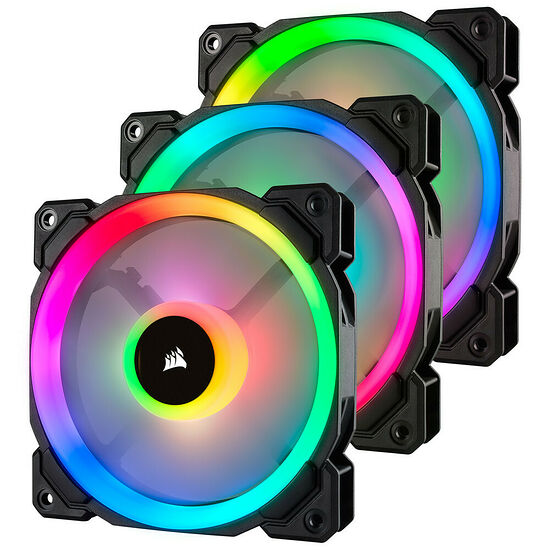 Corsair LL120 RGB - 120 mm (Pack de 3) + Contrôleur et Hub RGB