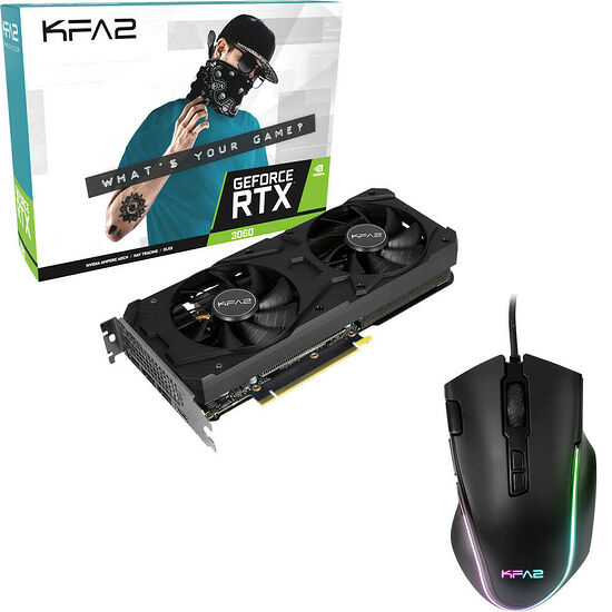 KFA2 GeForce RTX 3060 (12 Go) (1-Click OC) (LHR) + SLIDER-01