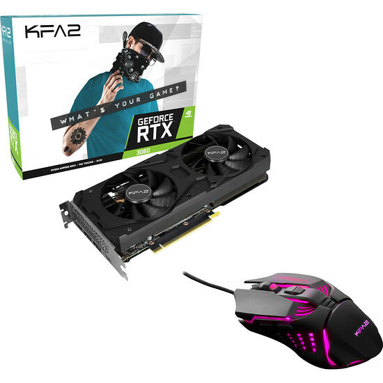 KFA2 GeForce RTX 3060 (1-Click OC) (LHR) + SLIDER-02