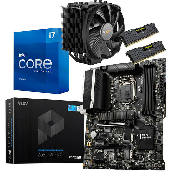 Kit évo Intel Core i7-11700K + MSI Z590-A PRO + Dark Rock 4 + 16 Go