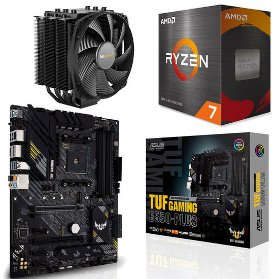 Kit évo Ryzen 7 5800X (3.8 GHz) + Asus TUF GAMING B550-PLUS + Dark Rock 4