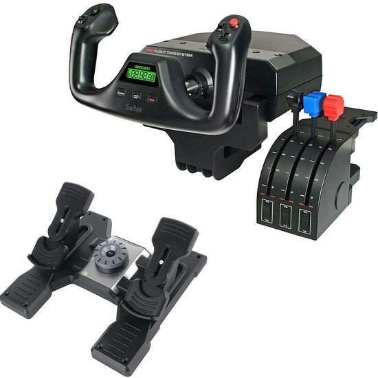 Logitech G Saitek Pro Flight Yoke System + Flight Rudder Pedals