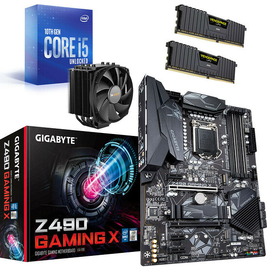 Kit évo Core i5-10600K + GIGABYTE Z490 GAMING X + Dark Rock 4 + 16 Go