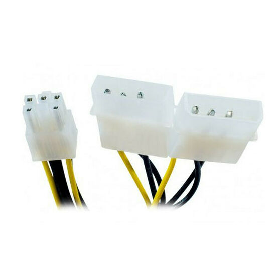 Adaptateur d'alimentation Molex (x2) vers connecteur PCI-E 6 broches