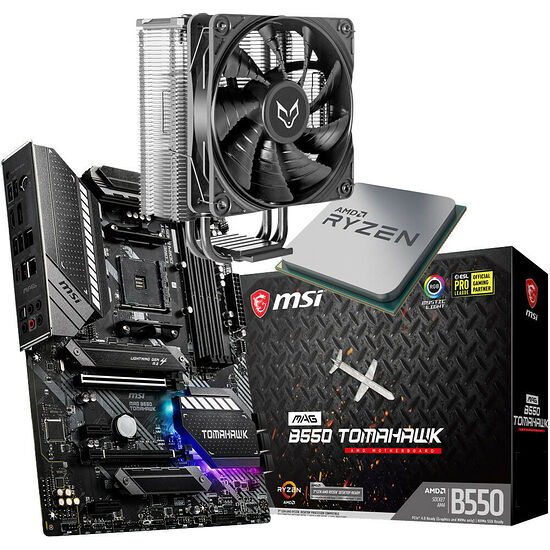 Kit évo Ryzen 5 5600X (version tray) + MSI B550 Tomahawk + Fox Spirit VT120