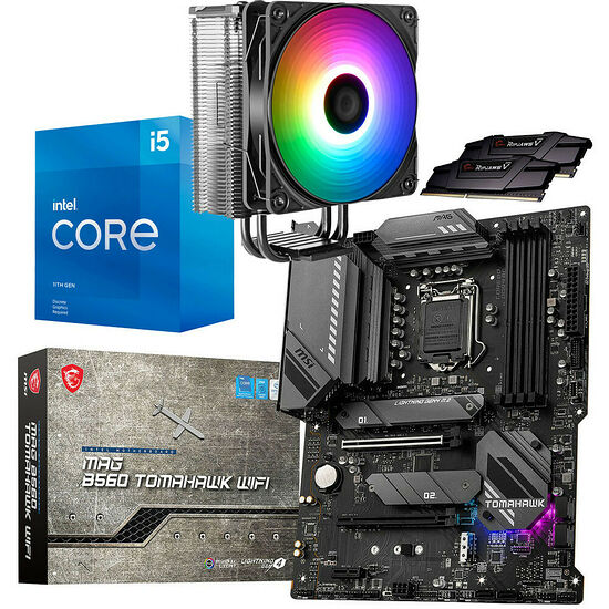 Kit évo Core i5-11400F + MSI B560 TOMAHAWK WIFI + VT120 ARGB + 16 Go