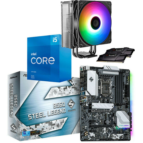 Kit évo Core i5-11400F + ASRock B560 Steel Legend + VT120 ARGB + 16 Go