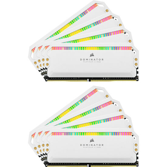 DDR4 Corsair Dominator Platinum RGB Blanc - 128 Go (8 x 16 Go) 3200 MHz - CAS 16