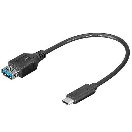Câble USB 3.0 Type-C / Type-A - Noir - 20 cm