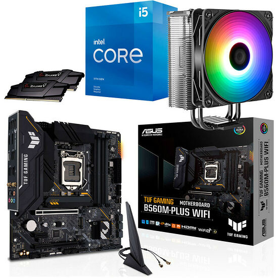 Kit évo Core i5-11400F + Asus TUF GAMING B560M-PLUS WIFI + VT120 ARGB + 16 Go