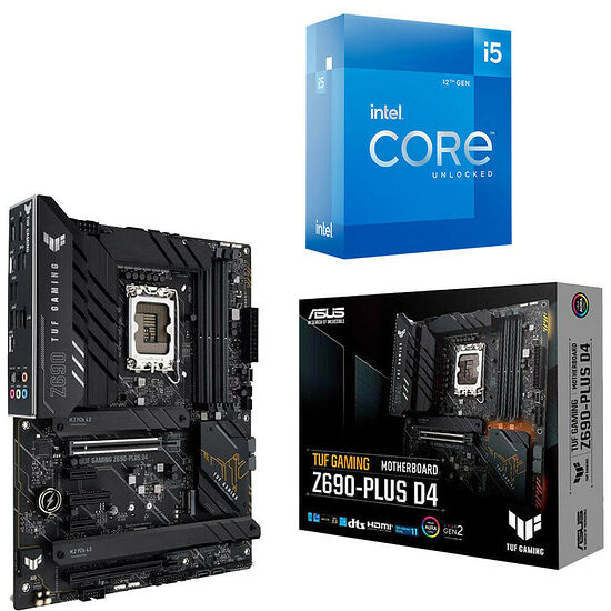 Duo Intel Core i5-12600K (3.7 GHz) + ASUS TUF GAMING Z690-PLUS DDR4