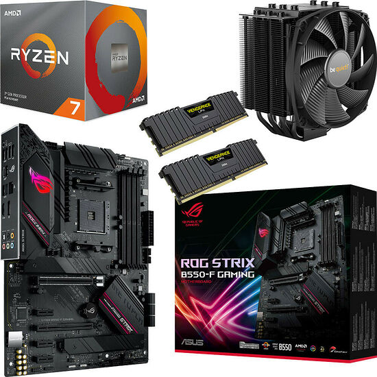 Kit évo Ryzen 7 3800X + Asus ROG STRIX B550-F GAMING + Dark Rock 4 + 16 Go