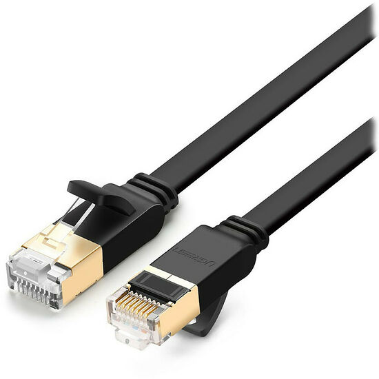 Câble ethernet RJ45 plat CAT7 U/FTP - Noir - 2 mètres - UGreen