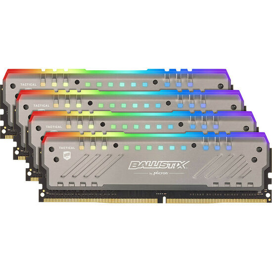 DDR4 Ballistix Tactical Tracer RGB - 64 Go (4 x 16 Go) 2666 MHz - CAS 16