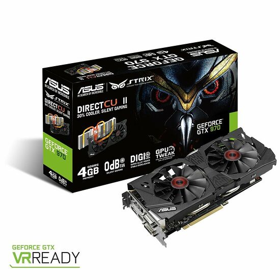 Asus GeForce GTX 970 STRIX DirectCU II, 4 Go