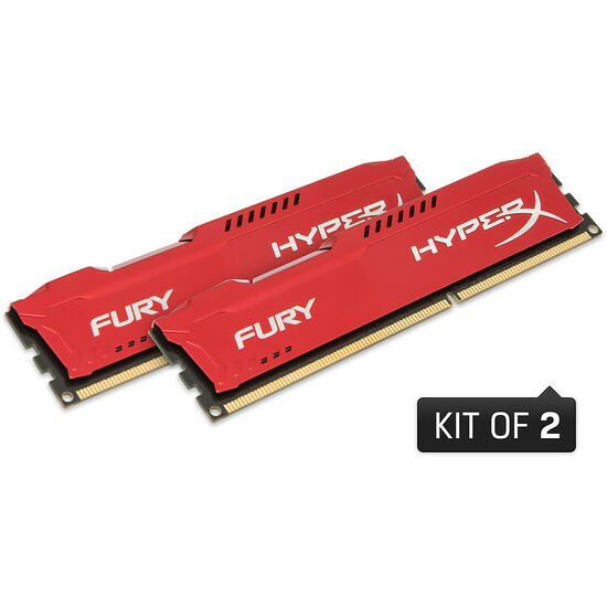 DDR3 HyperX Fury Red - 8 Go (2 x 4 Go) 1600 MHz - CAS 10