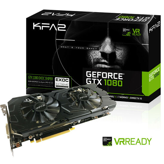 KFA2 GeForce GTX 1080 EXOC SNIPER Black, 8 Go
